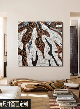 现代简约客厅装饰画高端酒店样板间玄关挂画餐厅卧室方形挂画定制
