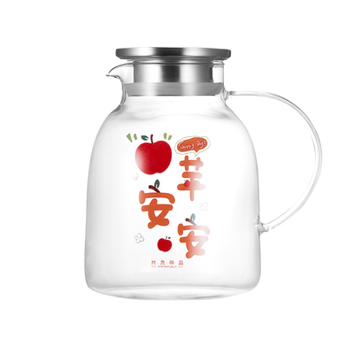 共禾京品家用玻璃果汁壶耐热耐高温防爆大容量夏季冷泡茶瓶凉水壶