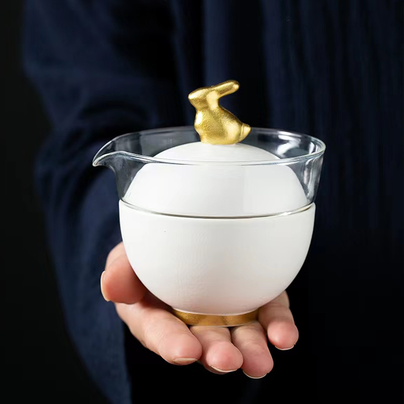 共禾京品旅行茶具套装创意便携快客杯泡功夫茶杯户外出差一壶二杯_餐饮具