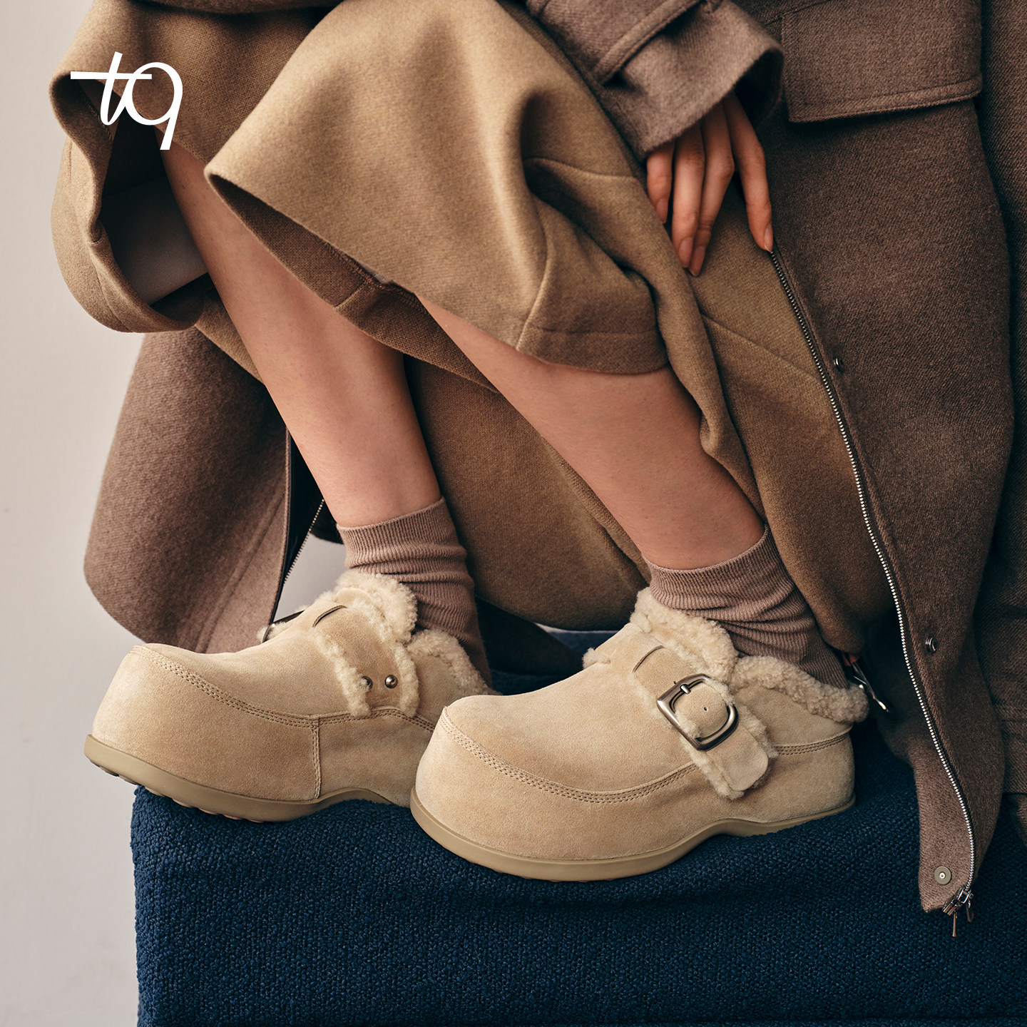 Talitaqoom2025冬季新款暖棕扣饰毛绒勃肯鞋复古加绒保暖勃肯拖女,淘宝优惠券,粉丝福利购,淘宝优惠卷