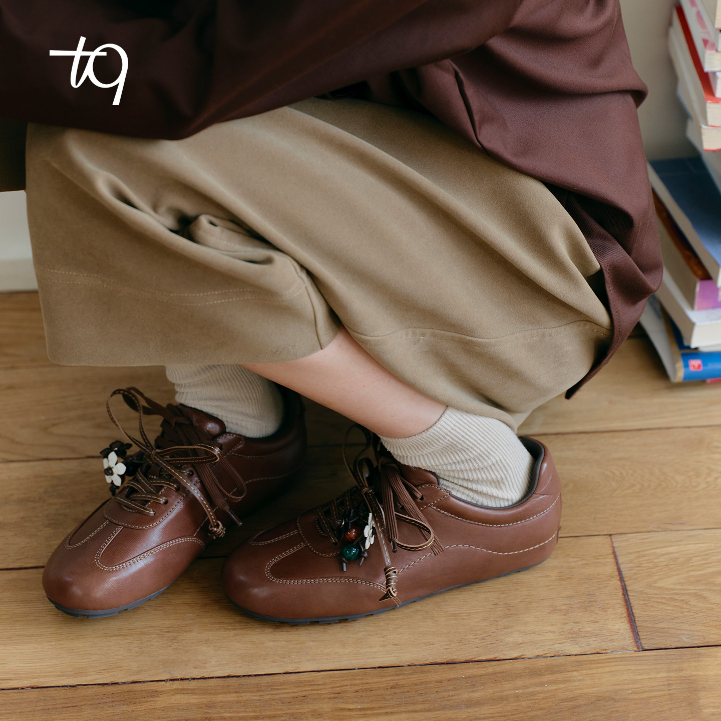 Talitaqoom2026春季新款木质调慵懒多绑带小花挂饰软底德训鞋tq女,淘宝优惠券,粉丝福利购,淘宝优惠卷