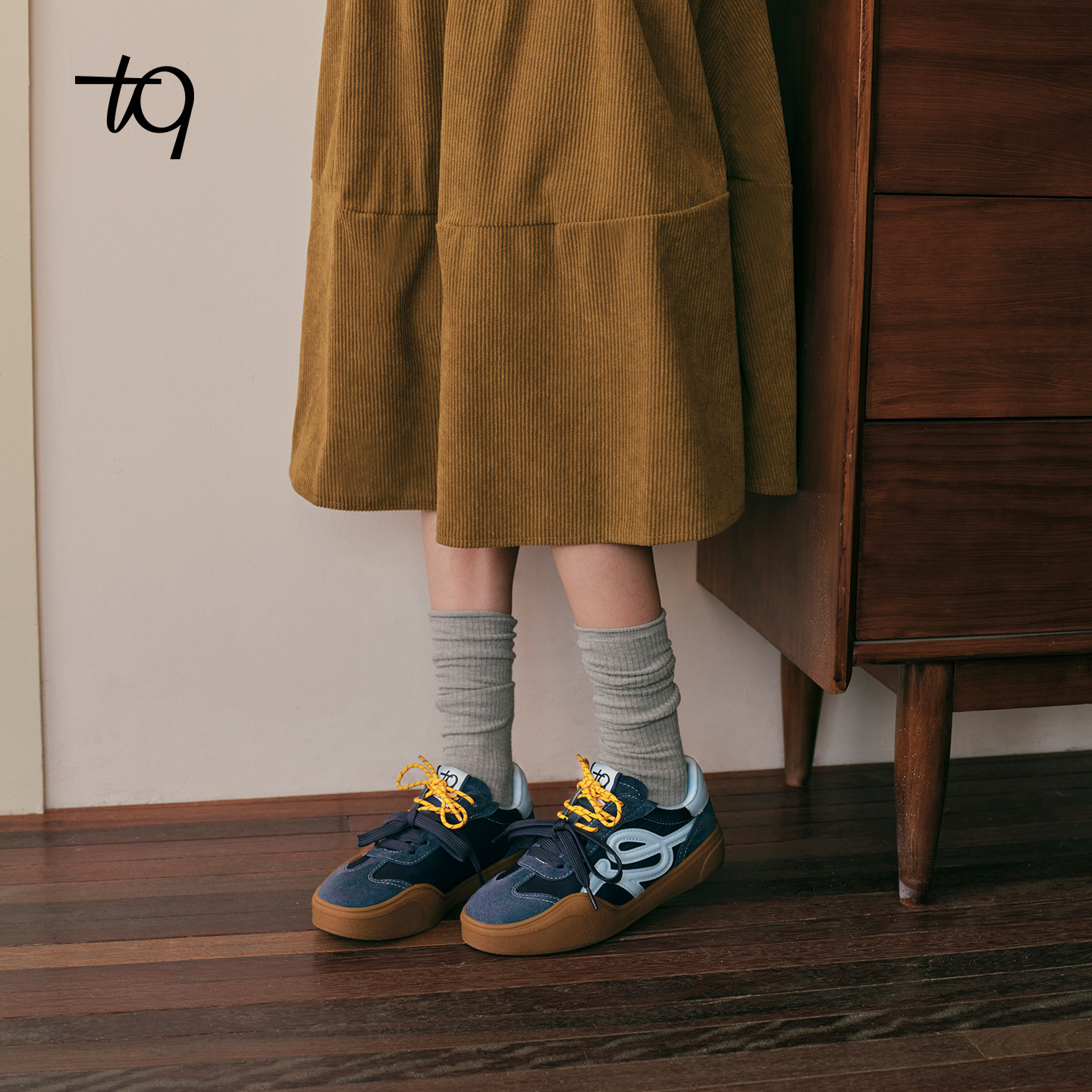 Talitaqoom焦糖系列2025秋季新款复古德训鞋百搭厚底板鞋休闲鞋tq,淘宝优惠券,粉丝福利购,淘宝优惠卷