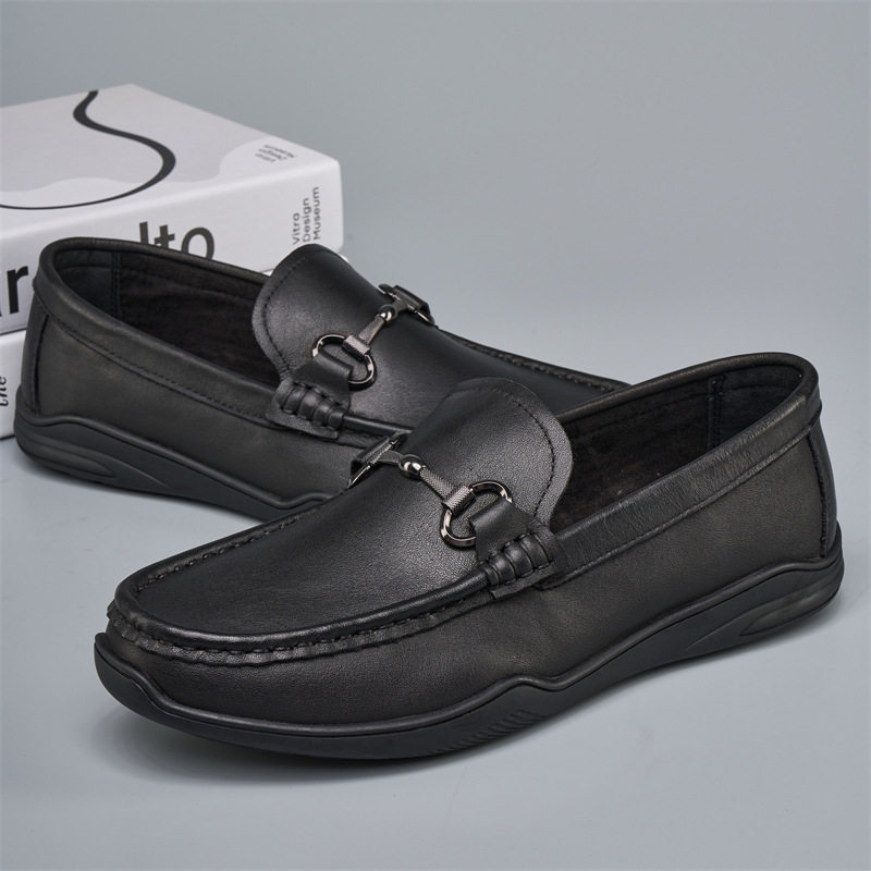 商务休闲鞋软皮软底轻便豆豆鞋男士真皮透气舒适懒人一脚蹬驾车鞋,淘宝优惠券,粉丝福利购,淘宝优惠卷