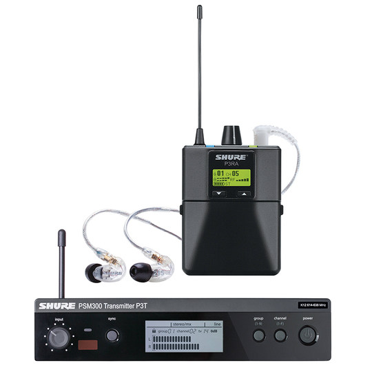 shure舒尔PSM300无线耳返立体声一拖二监听耳机现场直播舞台演出