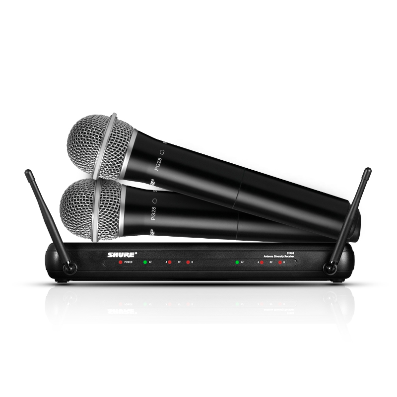 Shure/舒尔SVX288/PG58 PG28专业一拖二无线动圈话筒演出直播会议-图1