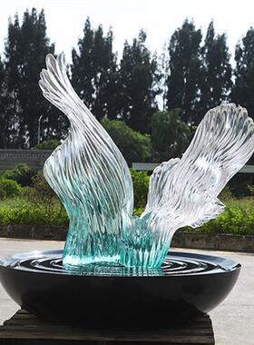 酒店大堂售楼处样板房树脂不锈钢桌椅雕塑假山厂家装饰品摆件定制