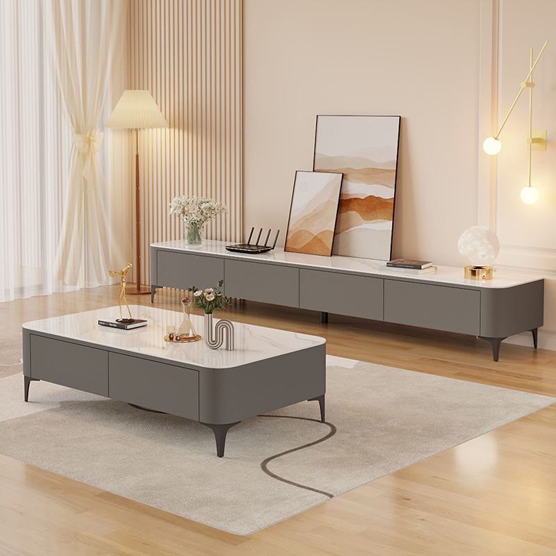新款轻奢意式超长电视柜客厅家用现代简约实木小户型地柜家具软装