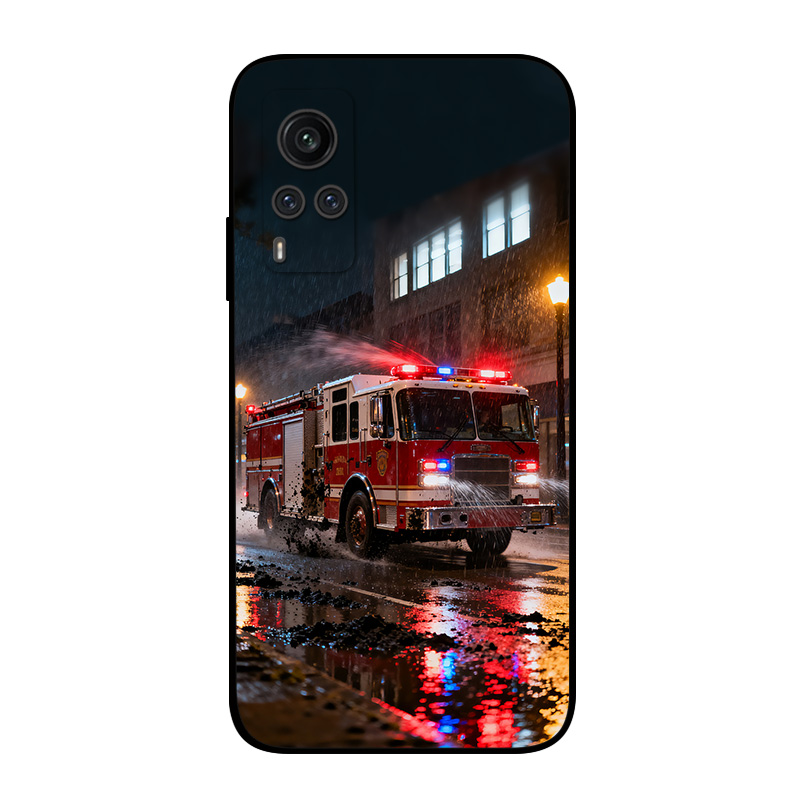 适用VIVOx200x100Ultrax90Prox80x70消防车消防员手机壳iQOO13中国消防救援周边照片定制硅胶软壳s30s21s20e - 图3
