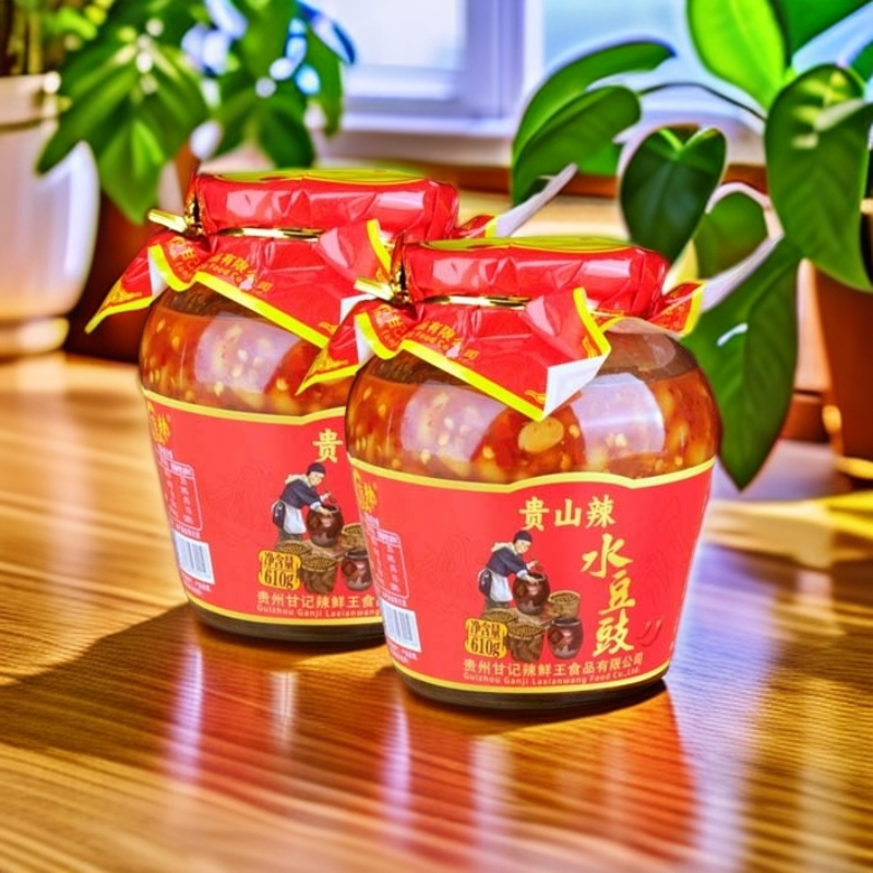 贵州风味水豆豉610g瓶装老坛豆食下饭凉拌正宗豆鼓凉拌菜调料,淘宝优惠券,粉丝福利购,淘宝优惠卷