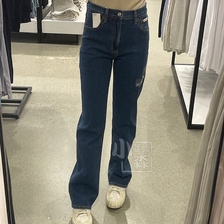 CK Calvin Klein女休闲百搭original bootcut小微喇叭牛仔裤长裤