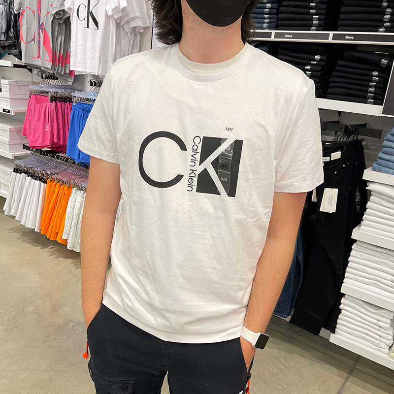 CK Calvin Klein男士夏季休闲帅气圆领短袖T恤衫国内现货断码清仓-图3