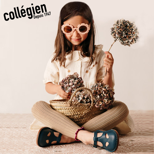 Collegien女童卷边打底裤春秋埃及长绒棉婴儿女宝宝打底袜可外穿 - 图1