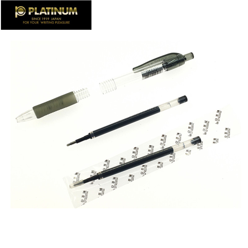 PLATINUM白金中性笔按动笔芯GKR-2子弹头水笔替芯0.5mm GK-50配套笔芯JF05通用黑色蓝色-图2