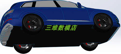 奥迪Q7轿车汽车曲面造型3D三维几何数模型stp图纸车身外壳车轮胎 - 图2