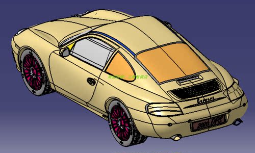 保时捷911轿跑车carrera汽车身曲面3D三维几何数模型座椅内外饰 - 图2