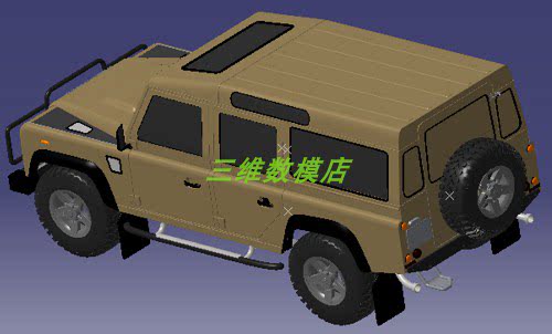 Jeep路虎越野车吉普车汽车曲面3D三维几何数模型stp造型外观曲面-图2