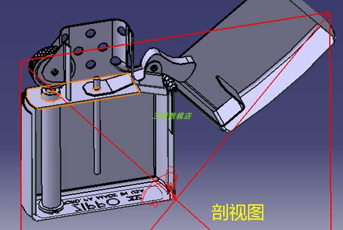 zippo打火机实体3D三维几何数模型经典取打火机step格式内部结构 - 图1
