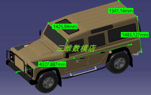 Jeep路虎越野车吉普车汽车曲面3D三维几何数模型stp造型外观曲面-图0