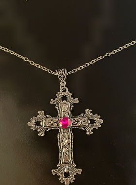 Vintage 古着 lmprisoning pink cross项链