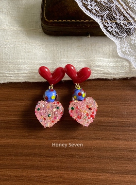HoneySeven古着中古风镀银耳饰
