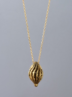 做旧植物种子吊坠项链女