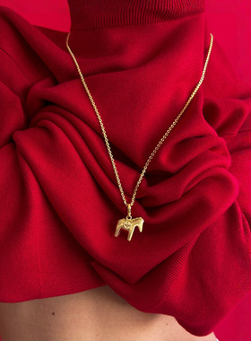 幸福之马小马吊坠项链女