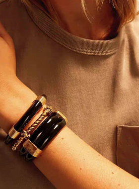 法式麻花绳结手镯女小众设计手饰