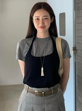 简约毛刷子流苏项链女