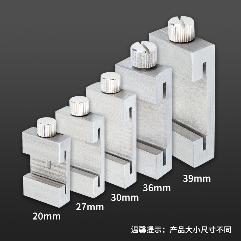 钢尺划线定位块钢直尺限位器木工画线靠山定位尺钢板尺固定滑块-图3