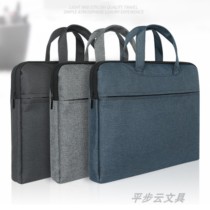 Custom Hand File Package Business Briefcase Large Capacity a4 File Bag Canvas Computer Package For Logo Print