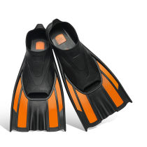 Spring new freestyle footed footbed adult breaststroke childrens men and womens swimming equipment diving training orange S)