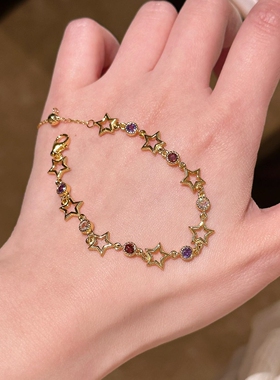 S925纯银多巴胺星星手链女