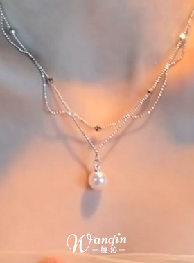 复古镂空蕾丝仿珍珠项链女
