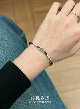 新中式锦鲤红色编织手绳2025新款