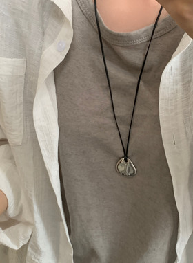 韩国ins博主同款不规则吊坠项链