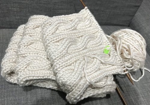 手工编织围巾diy送男友女毛线八股情人牛奶棉三股麻花围脖材料包 - 图1