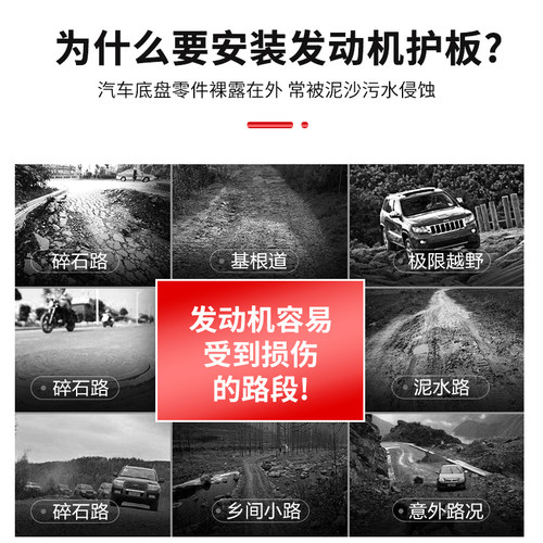 适用于21-24款传祺影豹发动机下护板 底盘装甲挡板车底防护改装件 - 图2