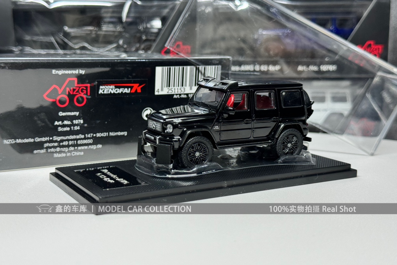 其辉kengfai 1:64 奔驰AMG G63 4x4² 四轮减震可转向合金汽车模 - 图0