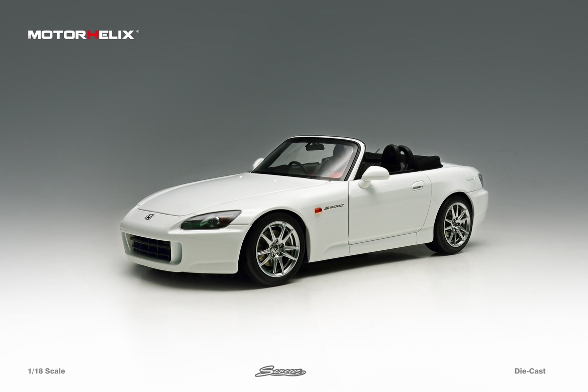 MH 1:18本田 Honda S2000(AP2)送发动机钥匙扣合金全开汽车模型-图2