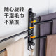304 stainless steel towel bar bathroom rotating single and double rod bathroom telescopic towel rack without punching wall hanging shelf