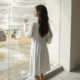 Simple and stylish white niche versatile dress