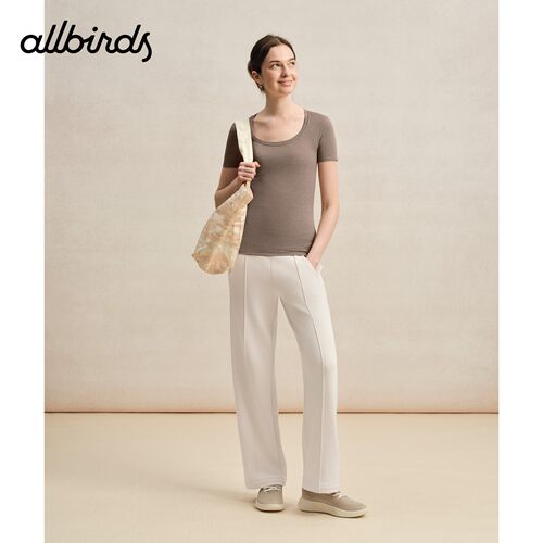 董洁同款Allbirds Natural Tech Soft Tee修身吸汗透气运动短袖夏 - 图2