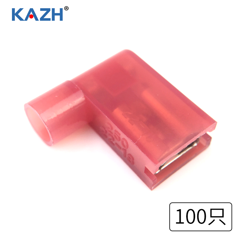 KAZH6.3尼龙旗型插簧直角形冷压接线端子母绝缘接头FLDNY1.25-250-图0