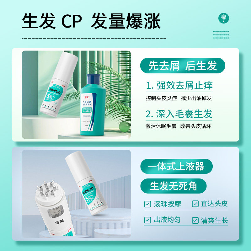 洛芙正品防脱洗发水米诺地尔喷雾剂 阿里健康大药房白发脱发