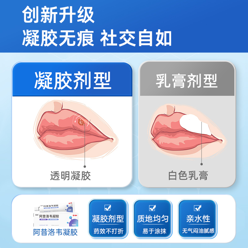 丽芙阿昔洛韦凝胶官方旗舰店阿昔洛韦软膏乳膏正品带状疱疹惜