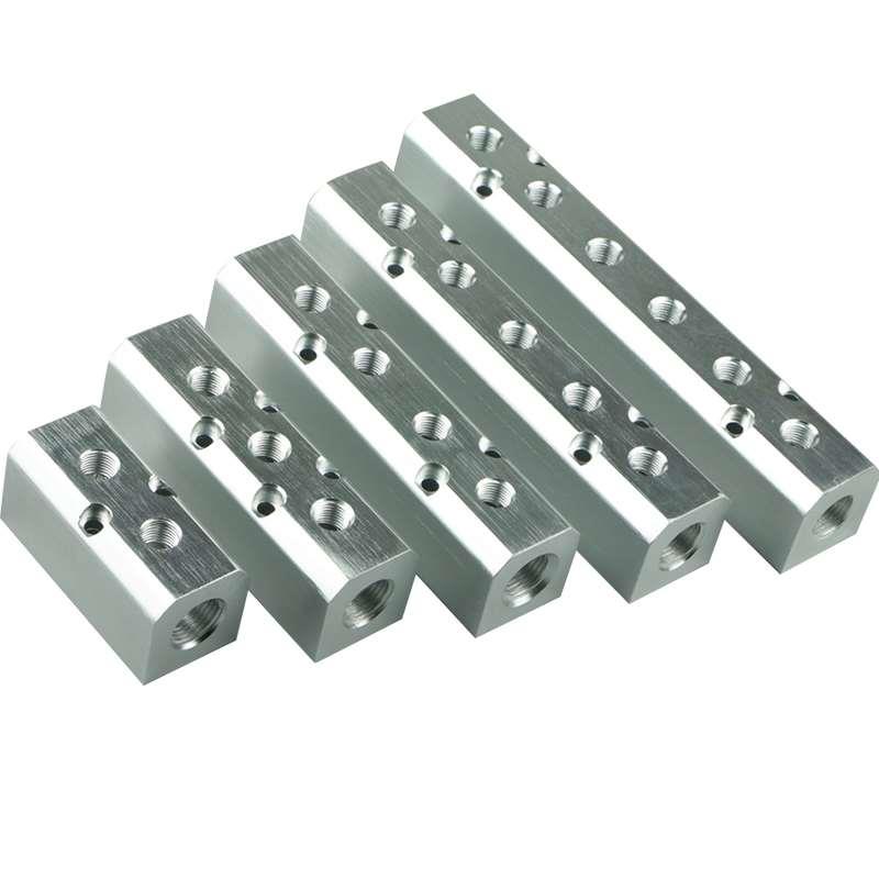 多管路气排分流器30*30三通两叉多通一进多出铝底座直通2分4分 - 图3