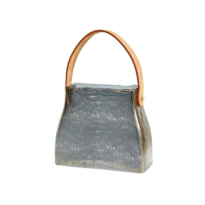 花瓶玻璃创意高级感轻奢透明鲜花水养玫瑰小手提包包摆件客厅插花,淘宝优惠券,粉丝福利购,淘宝优惠卷