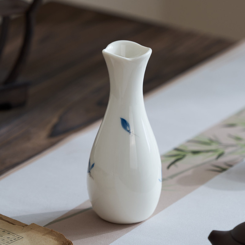复古手绘蝴蝶兰花陶瓷小号花瓶迷你禅意装饰摆件水养插花客厅书房,淘宝优惠券,粉丝福利购,淘宝优惠卷