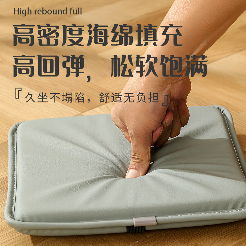 皮革免洗方形坐垫防水防污方形凳子坐垫飘窗沙发办公轻奢卡座坐垫,淘宝优惠券,粉丝福利购,淘宝优惠卷