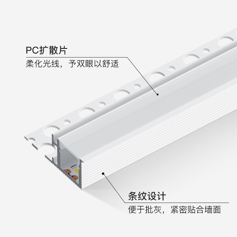 仙人掌先生洗天花线性灯双眼皮回型吊顶客厅上发光led灯带线型灯,淘宝优惠券,粉丝福利购,淘宝优惠卷